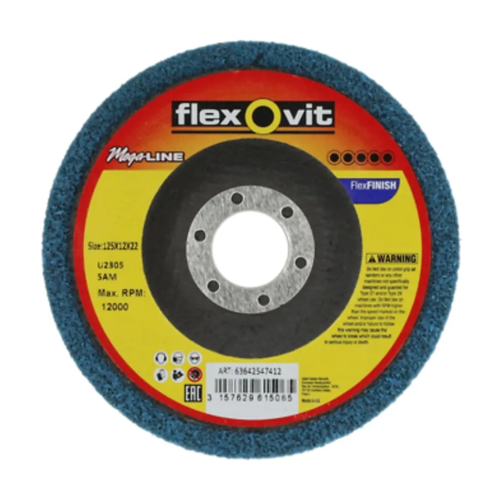 Rondell flexfinish maxx 125x12x22 blå skive medium u2305