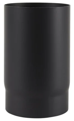 Røykrør ø150 l250 rett bp sort metallic lakk 2mm