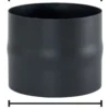 Røykrør ø150-ø150 skjøtestykke bp sort metallic silkematt lakk 2,0mm