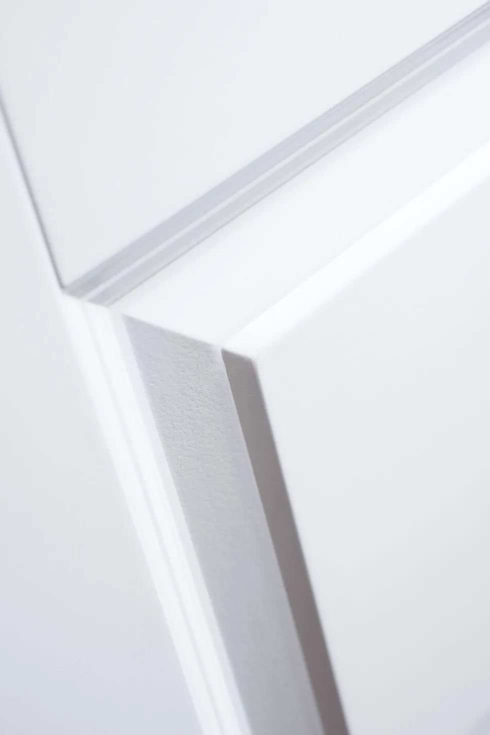 Sidefelt innerdør Kari Kompakt halvglass hvit 40x210 cm