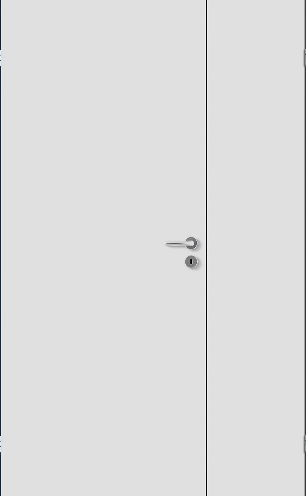 Sidefelt innerdør Sletten Kompakt hvit 50x210 cm