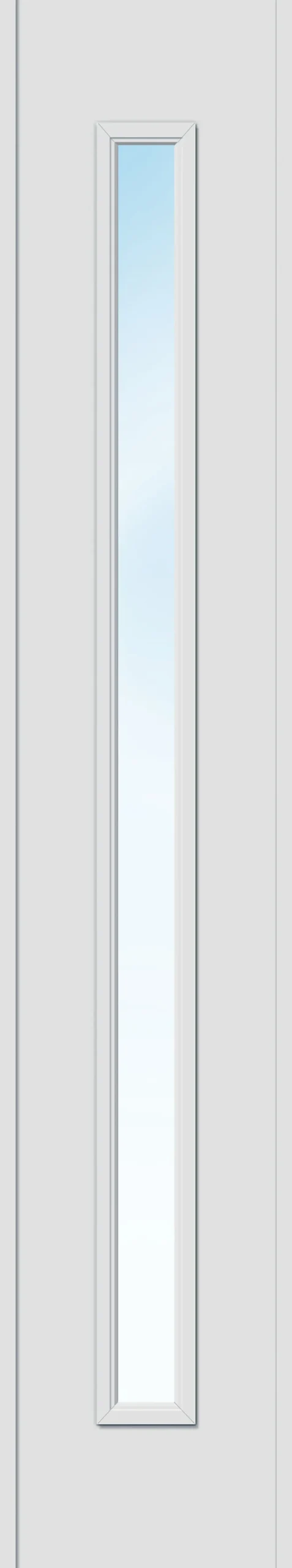 Sidefelt ytterdør Hovdeby med frostet glass hvit 40x200 cm