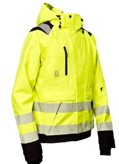 Skalljakke foret Hi-Viz KL.3 gul/sort 2XL