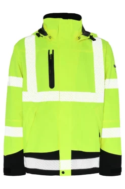 Skalljakke med refleks gul/svart XS