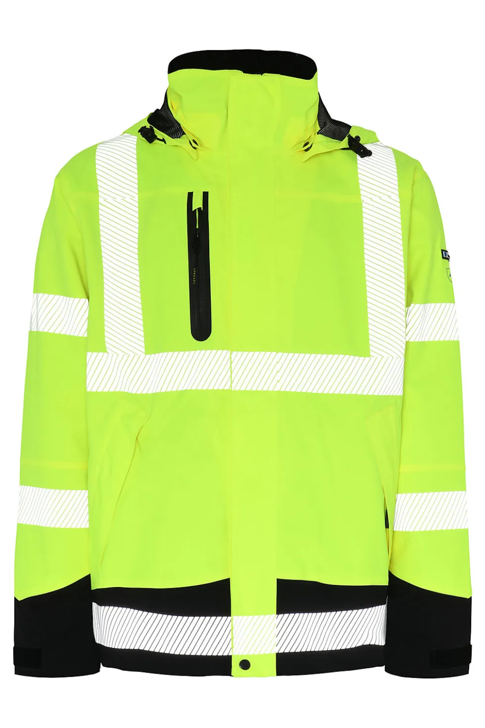 Skalljakke med refleks gul/svart XS