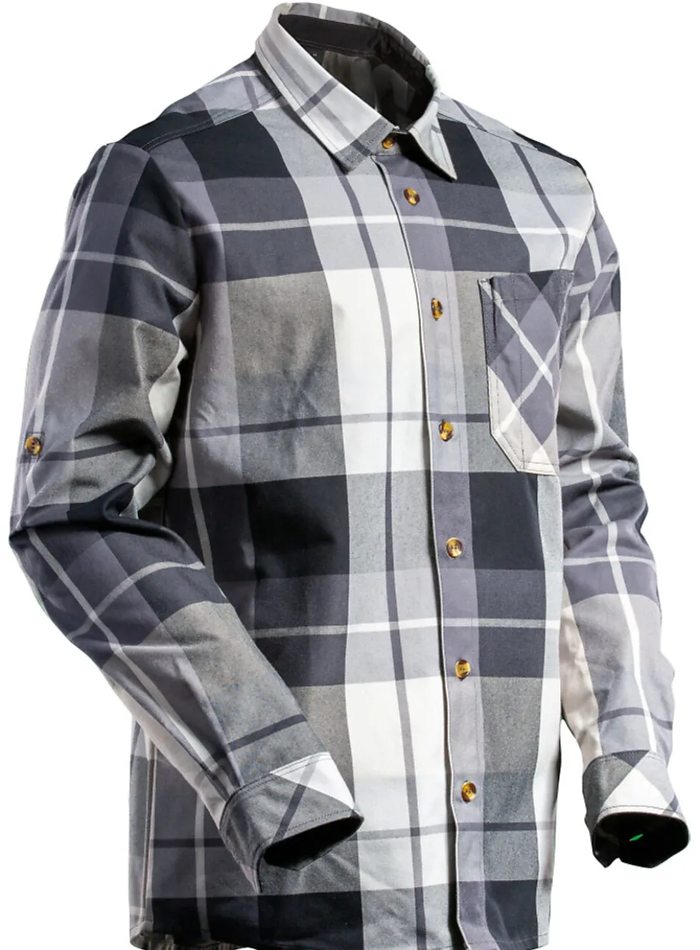 Skjorte flannel2xl stengrå rutet