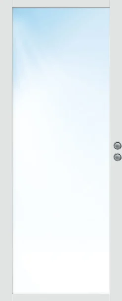 Skyvedør Base 1 med glass klassisk hvit 80x210 cm
