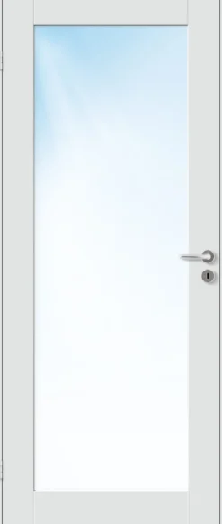 Skyvedør Stil 1 med frostet glass hvit 80x210 cm