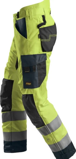 Snickers vinterbukse 6639 gul str M highvis klasse 2