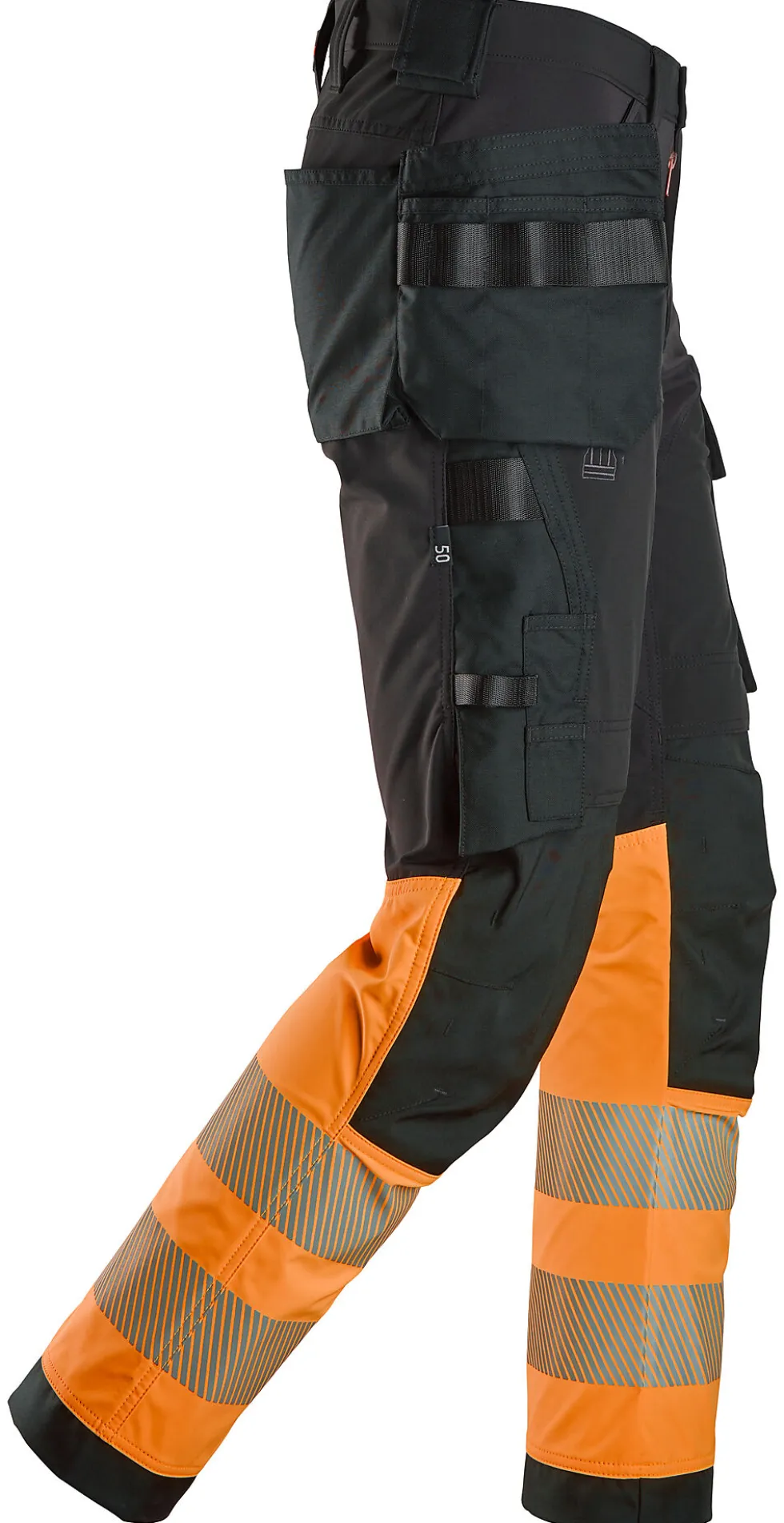 Snickers Workwear Bukse 6231 Sort/Oransje KL1 58