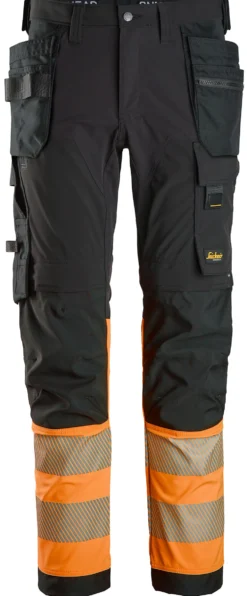 Snickers Workwear Bukse 6231 Sort/Oransje KL1 58