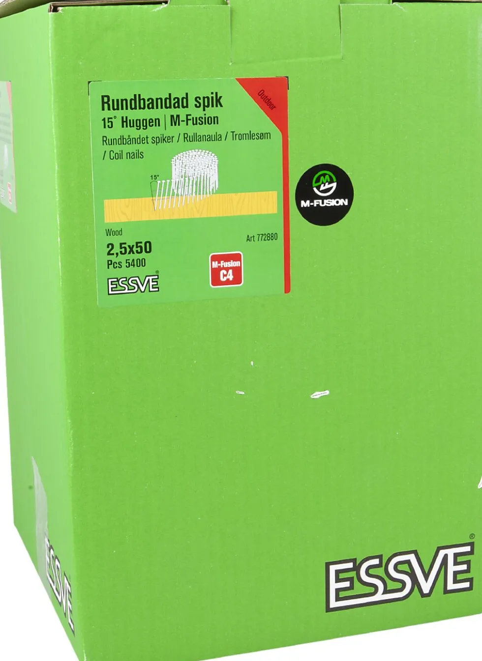 Spiker coil 15gr 2,5x50 m-fus -5400 15 grader huggen trådbåndet rustbeh