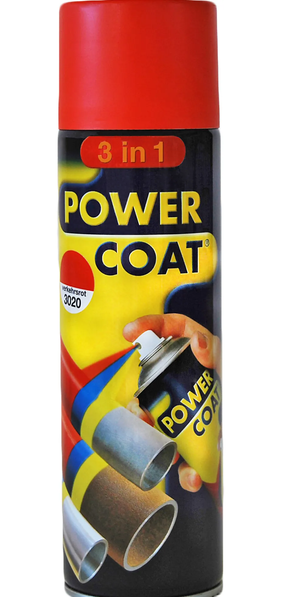 Spraymaling powcoat 3in1 3020 trafikkrød