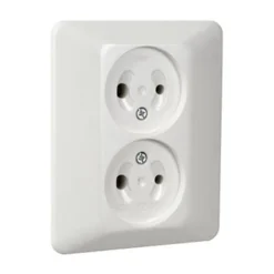 Stikkontakt dobbel 12 volt innfell