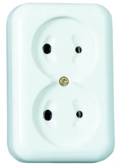 Stikkontakt dobbel 12 volt 2 pk