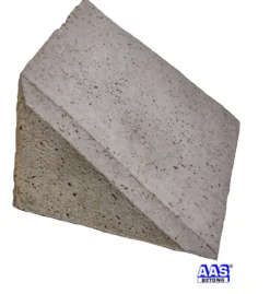 St.mur mini glat grå skrå avsl/ende