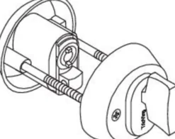 Sylinder sett multi matt messing