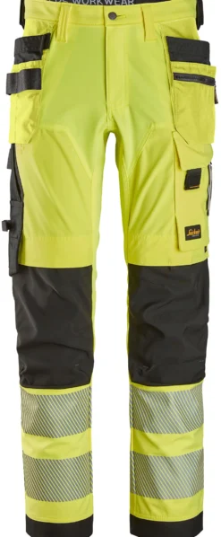 Synlighetsbukse gul/sort KL2 str 46
