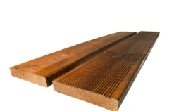 Terrassebord royalimpregnert brun furu rillet 28x145 mm