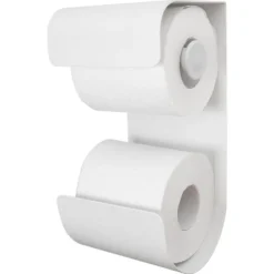 Toalettrullholder brix hvit med reserverullholder