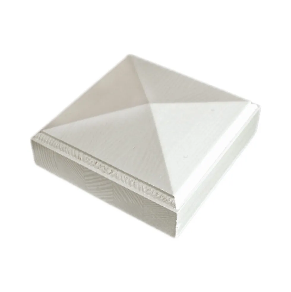 Toppkloss 16x75x75 mm hvitmalt