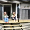 Trappevange 3-trinn sort galv stål