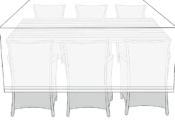 Trekk for hagemøbler 220x130x85 cm 80g/m² 210D