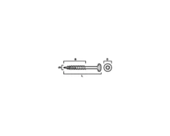 Treskrue utv ph 4x50 a2 a-200a2 rustfri panhode