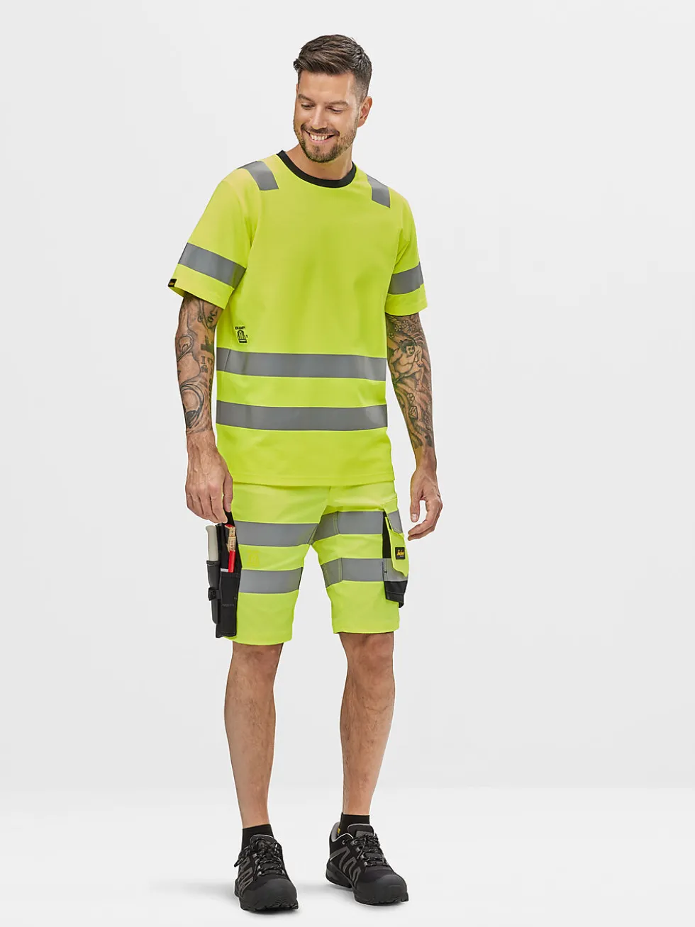 T-skjorte 2530 gul str XXL Snickers Workwear