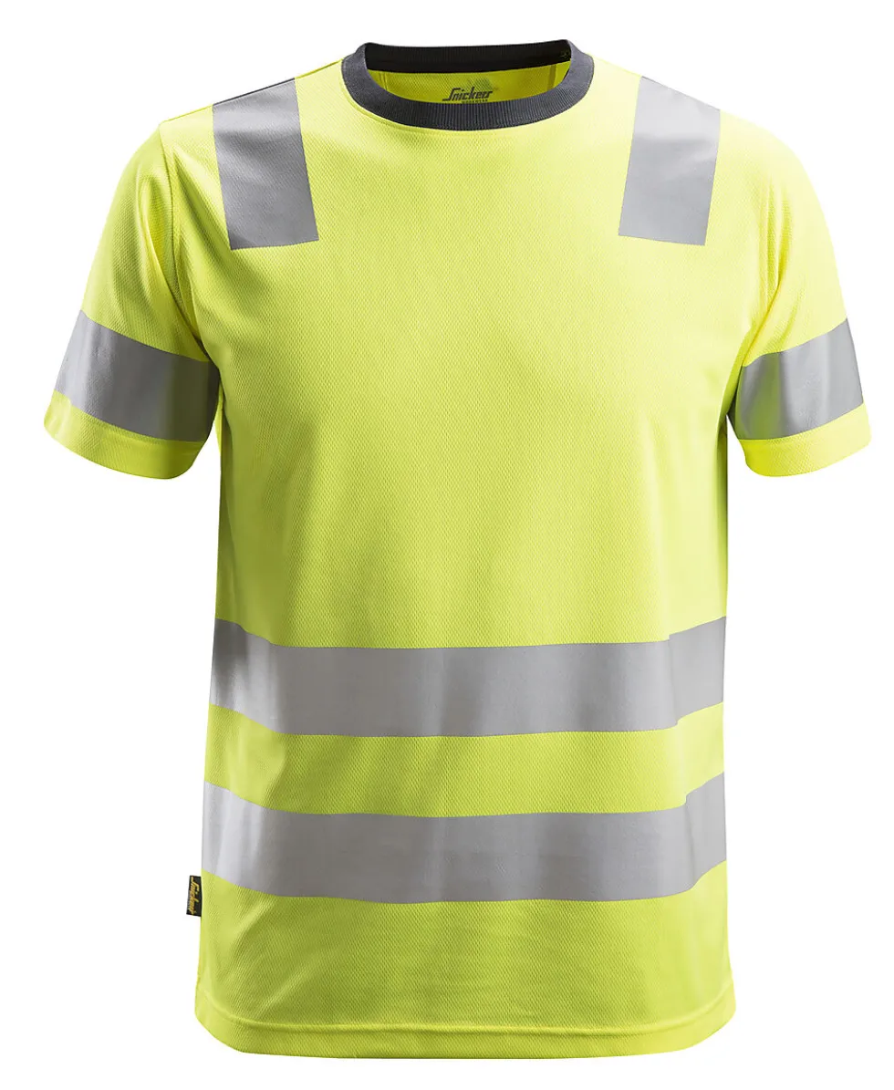 T-skjorte 2530 gul str XXL Snickers Workwear