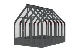 Veksthus Emilia 8,2 m2 antrasitt RAL 7012