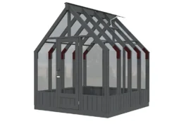 Veksthus Palmako Emilia 5,4 m2 gråmalt