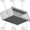 Ventilasjonsrisrist fs620 hvit lakk