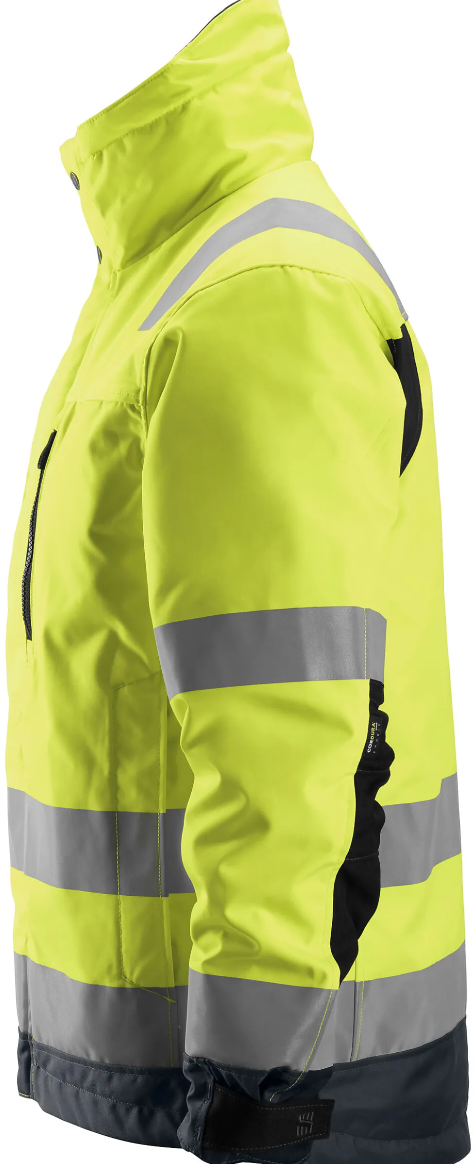 Vinterjakke high-visibility gul/mørk grå str XS