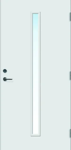 Ytterdør Hovdeby kompakt 100x210 cm frostet glass svart høyre