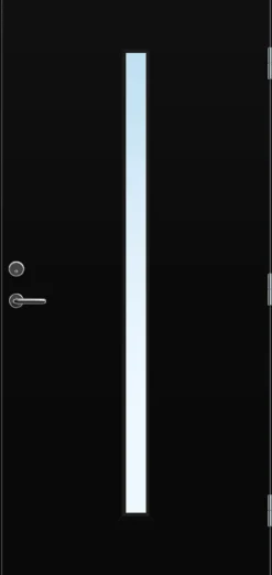 Ytterdør Hovdeby 90x200 cm frostet glass svart høyre