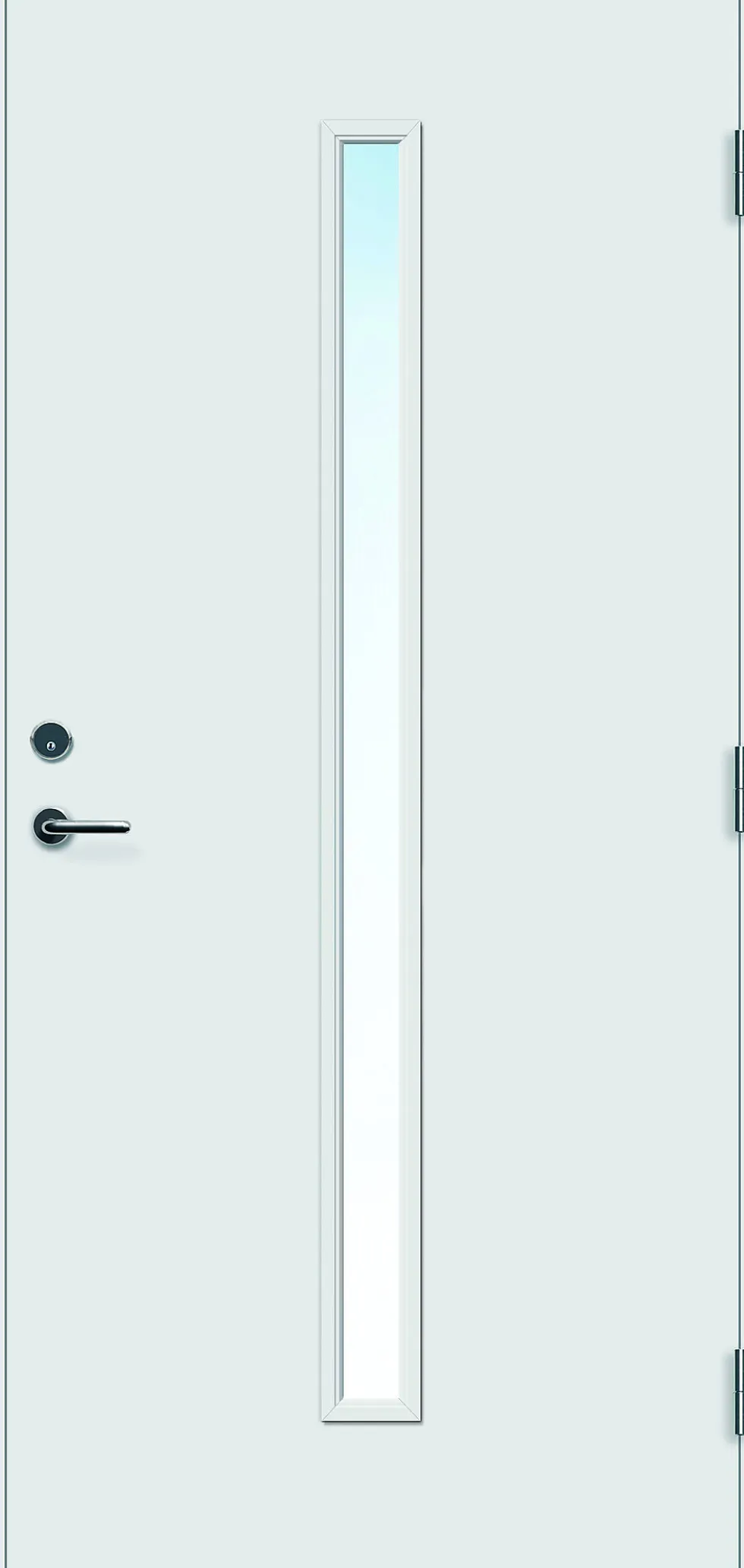 Ytterdør Hovdeby 90x200 cm frostet glass svart høyre