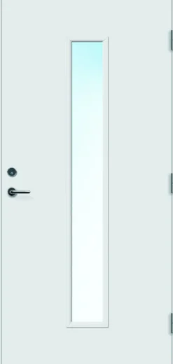 Ytterdør Volda med glass mørk grå venstre 90x200 cm